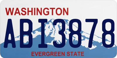WA license plate ABI3878