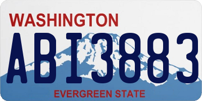 WA license plate ABI3883