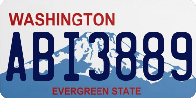 WA license plate ABI3889