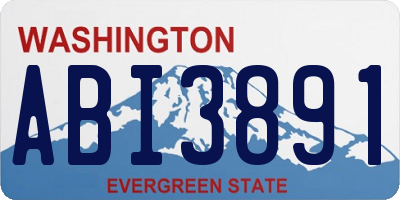WA license plate ABI3891
