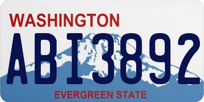 WA license plate ABI3892