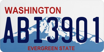 WA license plate ABI3901