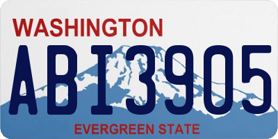 WA license plate ABI3905
