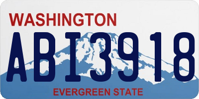 WA license plate ABI3918