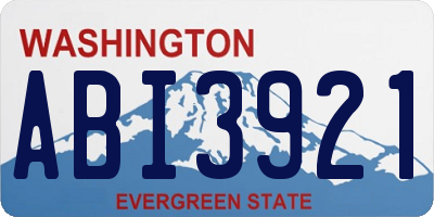 WA license plate ABI3921