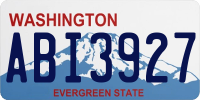 WA license plate ABI3927