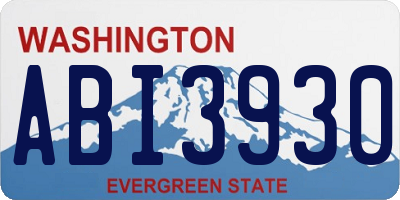 WA license plate ABI3930