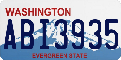 WA license plate ABI3935