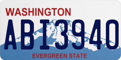 WA license plate ABI3940