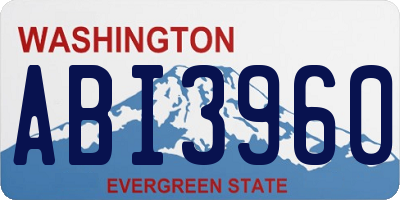 WA license plate ABI3960