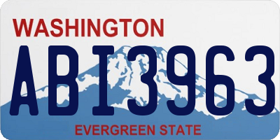 WA license plate ABI3963