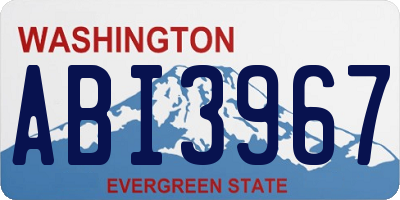 WA license plate ABI3967