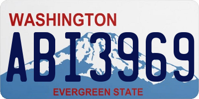 WA license plate ABI3969