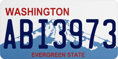 WA license plate ABI3973