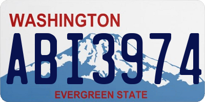 WA license plate ABI3974