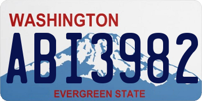 WA license plate ABI3982