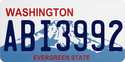 WA license plate ABI3992