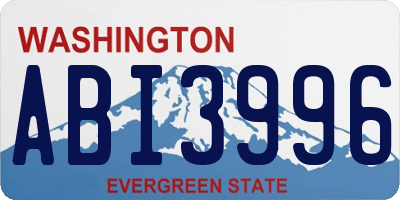 WA license plate ABI3996