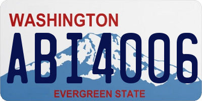 WA license plate ABI4006