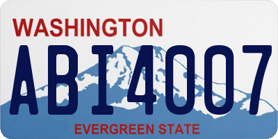 WA license plate ABI4007