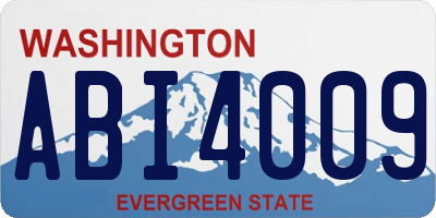 WA license plate ABI4009