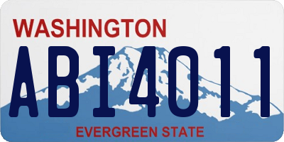 WA license plate ABI4011