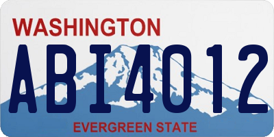 WA license plate ABI4012