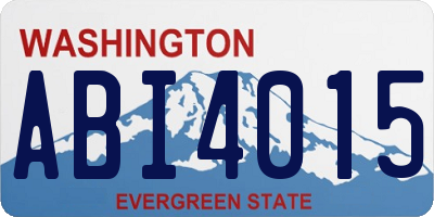 WA license plate ABI4015