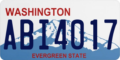 WA license plate ABI4017