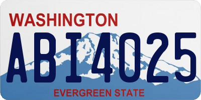 WA license plate ABI4025