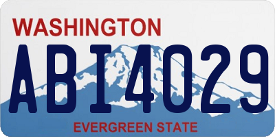 WA license plate ABI4029