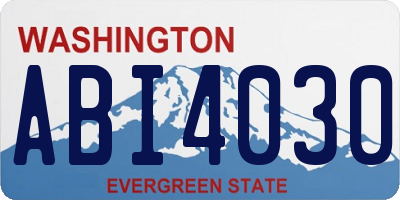 WA license plate ABI4030