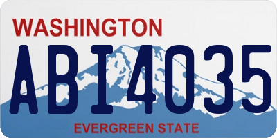 WA license plate ABI4035