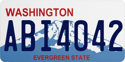 WA license plate ABI4042