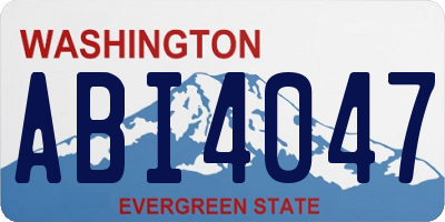 WA license plate ABI4047