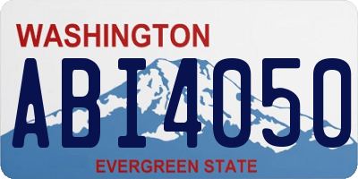 WA license plate ABI4050