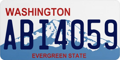 WA license plate ABI4059