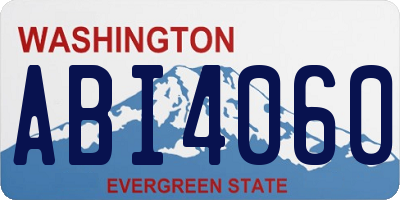 WA license plate ABI4060