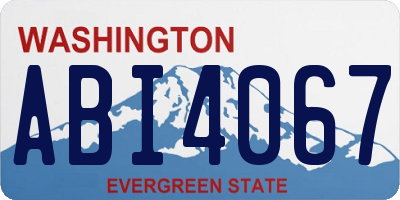 WA license plate ABI4067
