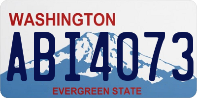 WA license plate ABI4073
