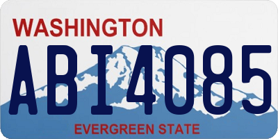 WA license plate ABI4085