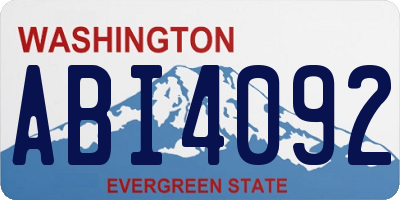 WA license plate ABI4092