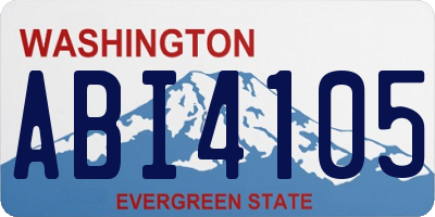 WA license plate ABI4105
