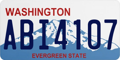 WA license plate ABI4107