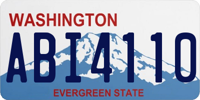 WA license plate ABI4110
