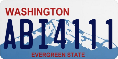 WA license plate ABI4111