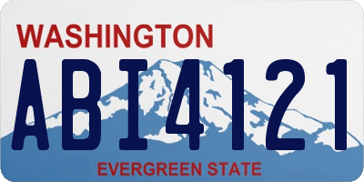 WA license plate ABI4121