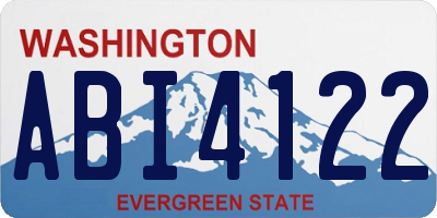 WA license plate ABI4122
