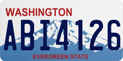 WA license plate ABI4126