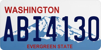 WA license plate ABI4130